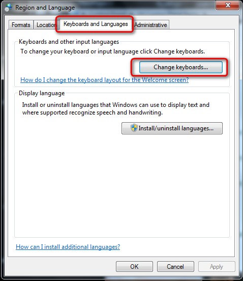 نصب کیبورد فارسی