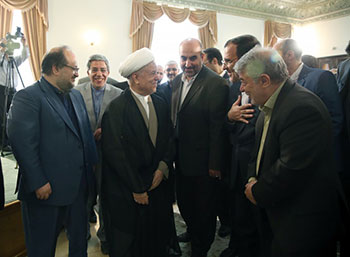 دیدار آیت‌الله هاشمی رفسنجانی با رییس، معاونان و مدیران سازمان ملی استاندارد ایران