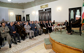 دیدار آیت‌الله هاشمی رفسنجانی با رییس، معاونان و مدیران سازمان ملی استاندارد ایران